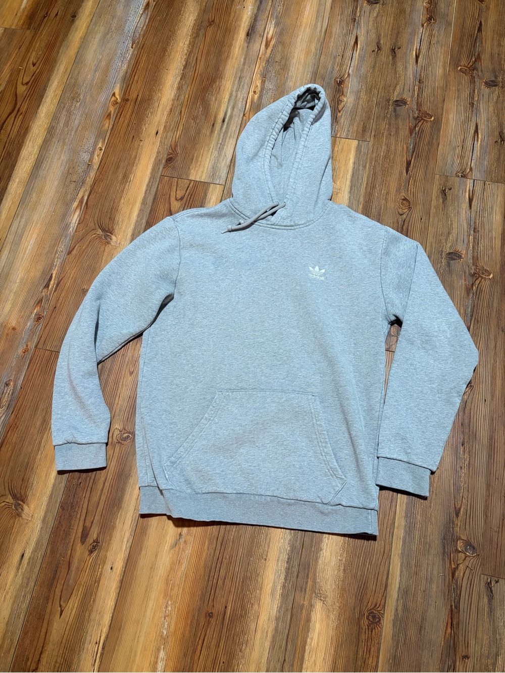 adidas Light Gray Trefoil Pullover Hoodie